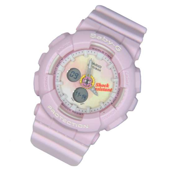 Casio Baby-G Pink World Time Analog Digital Watch BA-120TG-4 BA120TG-4A