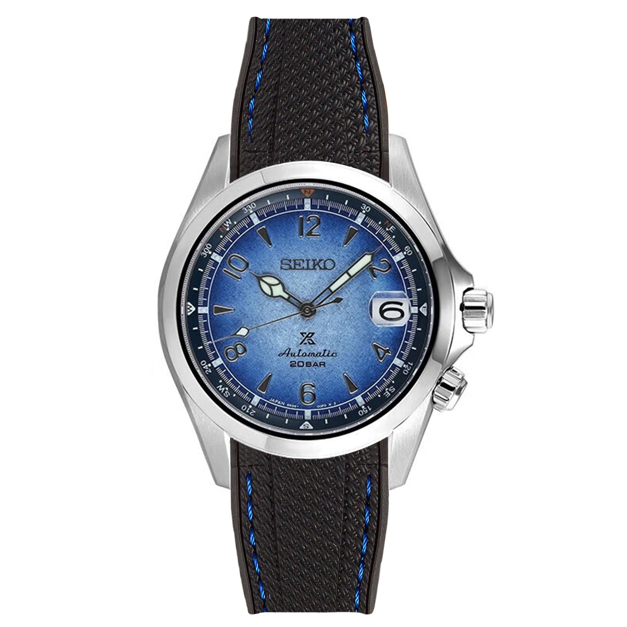 #color_black with blue stitch