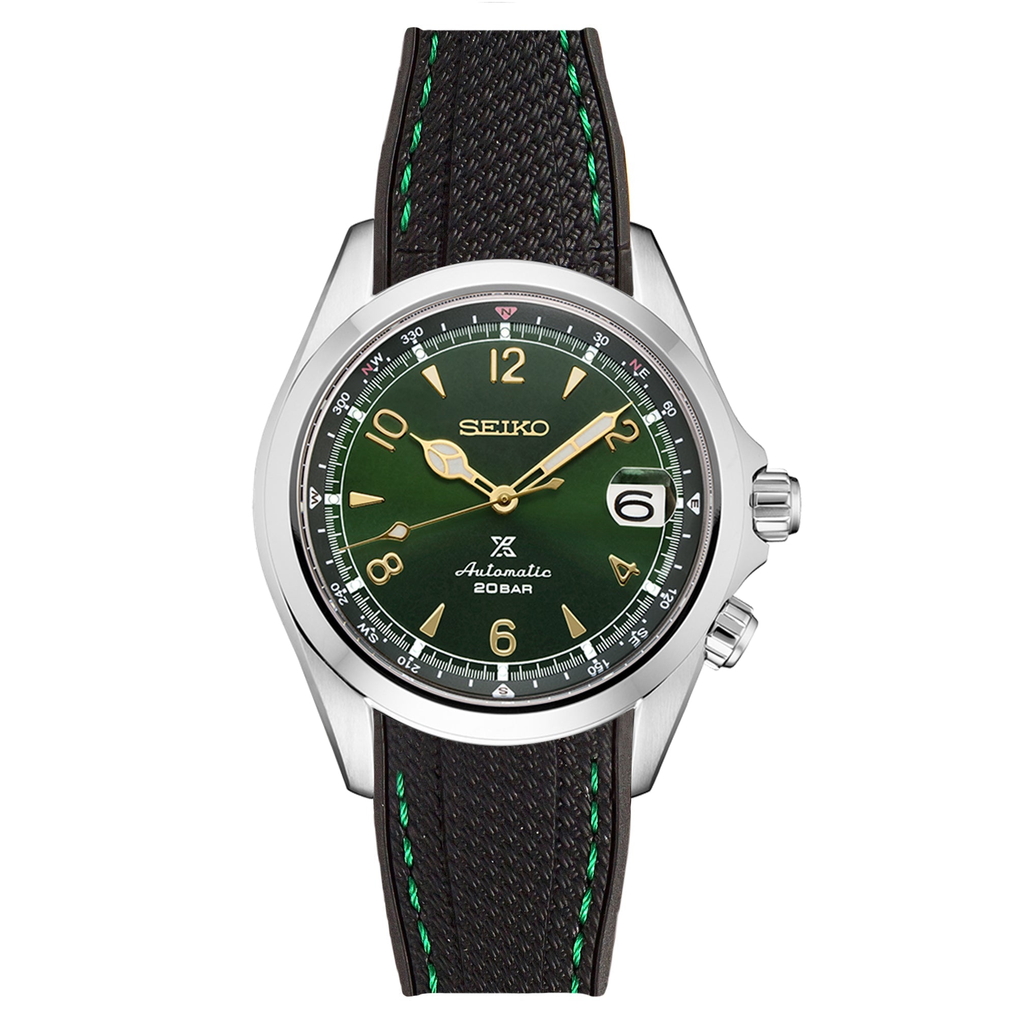 #color_black with green stitch