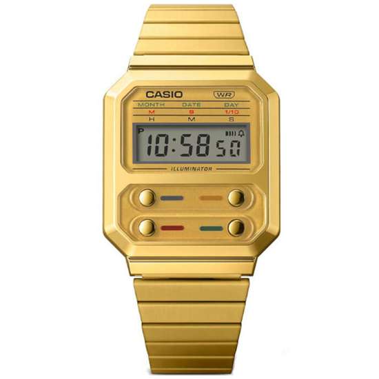 Casio Vintage A100WEG-9A A100WEG-9 A100WEG Gold Unisex Digital Watch