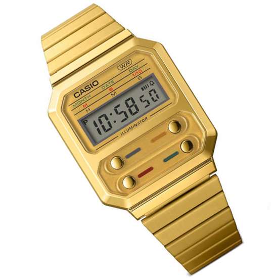 Casio Vintage A100WEG-9A A100WEG-9 A100WEG Gold Unisex Digital Watch