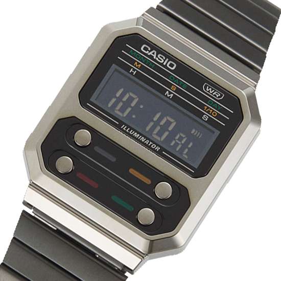 Casio Vintage A100WEGG-1A A100WEGG A100WEGG-1 Grey Unisex Digital Watch
