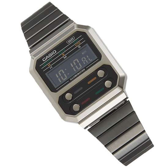 Casio Vintage A100WEGG-1A A100WEGG A100WEGG-1 Grey Unisex Digital Watch