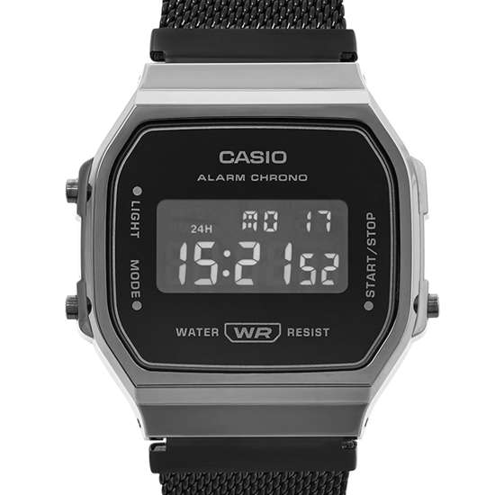 Casio Vintage Digital A168WEMB-1B A168WEMB-1BDF Unisex Black Watch