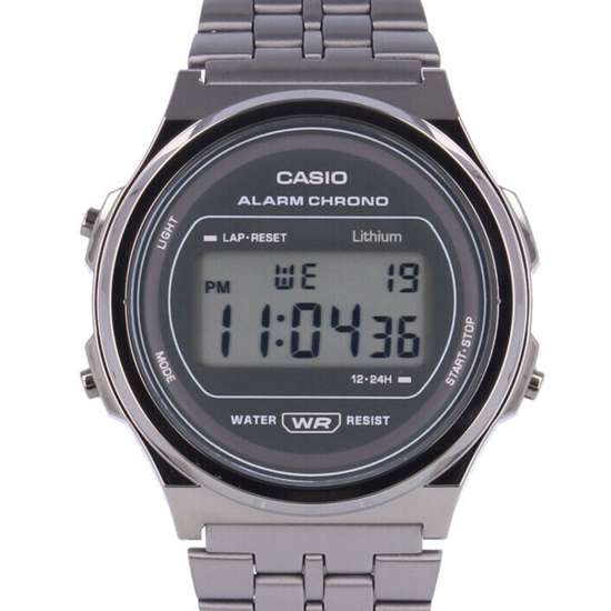 Casio Vintage A171WEGG-1A A171WEGG A171WEGG-1 Grey Unisex Digital Watch