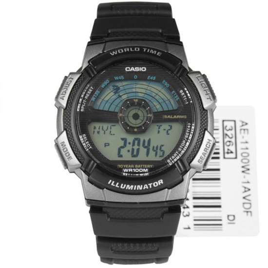 Casio World Time Digital Sports Watch AE1100W-1 AE-1100W-1A
