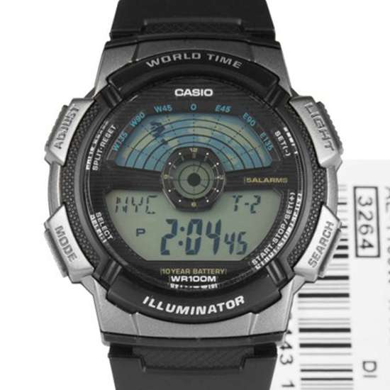 Casio World Time Digital Sports Watch AE1100W-1 AE-1100W-1A