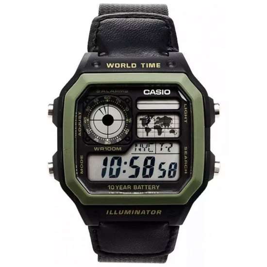 Casio Digital World Time Watch AE1200WHB-1B AE-1200WHB-1BV