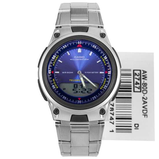 Casio Telememo Analog Digital Watch AW80D-2A AW-80D-2AV