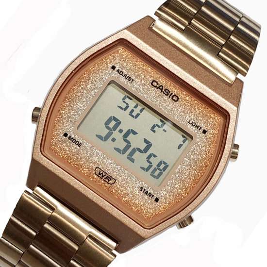 Casio Vintage Rose Gold Digital Watch B640WCG-5 B640WCG-5DF