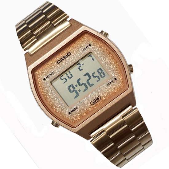 Casio Vintage Rose Gold Digital Watch B640WCG-5 B640WCG-5DF