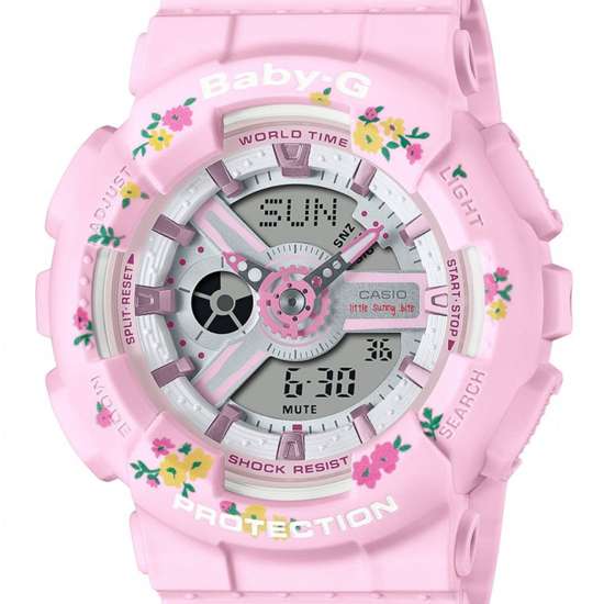 Casio Baby-G Little Sunny Bite Floral Watch BA-110LSB-4A BA110LSB-4A
