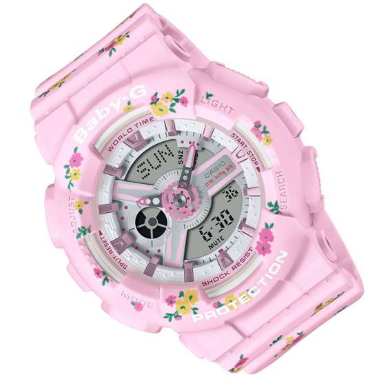 Casio Baby-G Little Sunny Bite Floral Watch BA-110LSB-4A BA110LSB-4A