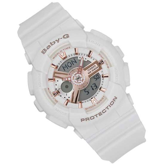 Casio Baby-G Ladies White Watch BA110RG-7 BA-110RG-7A