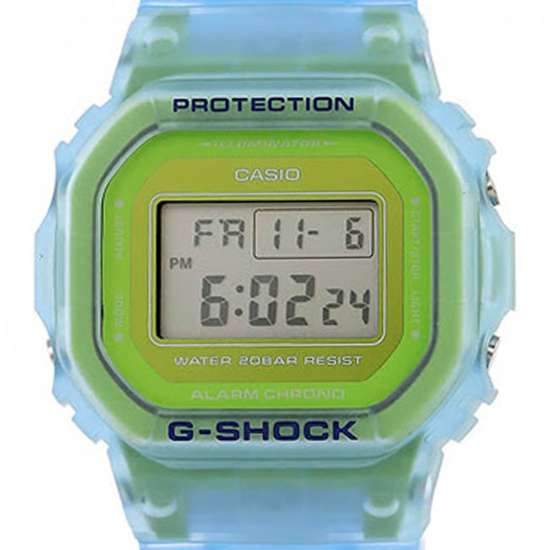 Casio DW-5600LS-2 DW5600LS-2 Semi Transparent Blue Watch