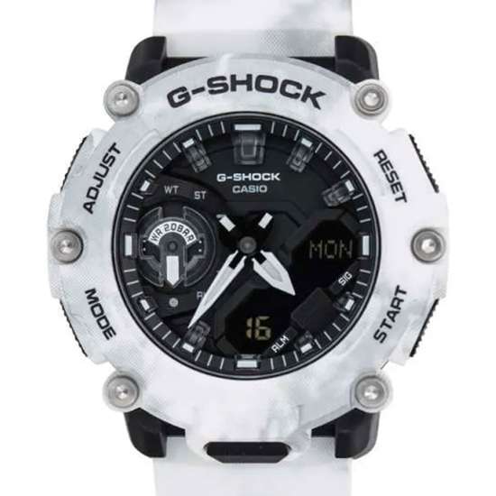 Casio G-Shock Frozen Forest GA-2200GC-7A GA2200GC-7 White Camouflage Watch