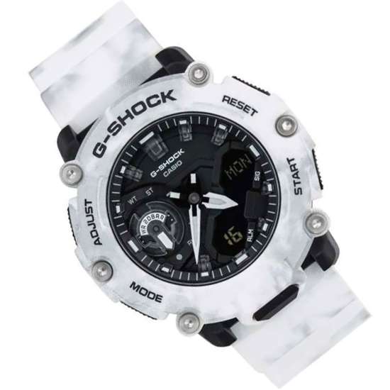 Casio G-Shock Frozen Forest GA-2200GC-7A GA2200GC-7 White Camouflage Watch