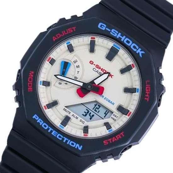 Casio G-Shock Tricolor GMA-S2100WT-1A GMAS2100WT-1 Black Octagon Watch