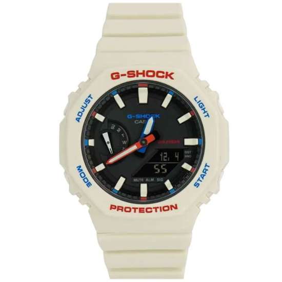 Casio G-Shock Tricolor GMA-S2100WT-7A1 GMAS2100WT-7A1 White Octagon Watch