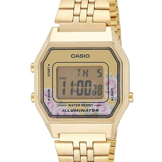 Casio Vintage Gold Floral Watch LA680WGA-4C LA680WGA-4CDF