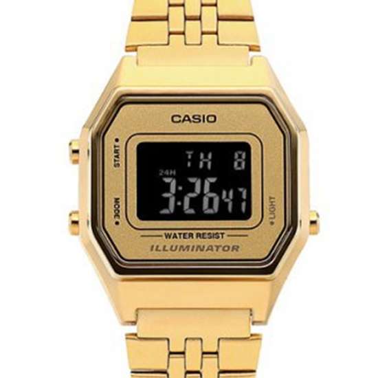 Casio Vintage LA680WGA-9B LA680WGA-9BDF Digital Gold Youth Watch