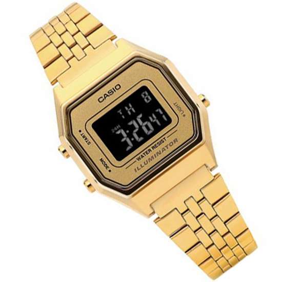 Casio Vintage LA680WGA-9B LA680WGA-9BDF Digital Gold Youth Watch