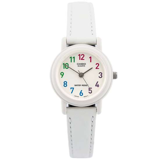 Casio Classic LQ-139L-7B LQ139L-7B LQ-139L-7BDF Ladies White Leather Watch