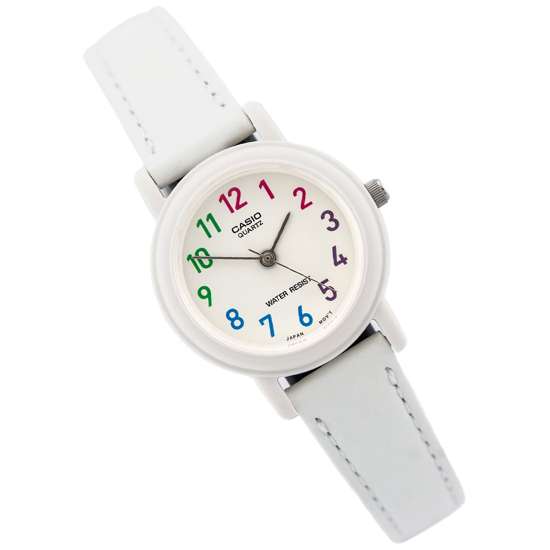 Casio Classic LQ-139L-7B LQ139L-7B LQ-139L-7BDF Ladies White Leather Watch