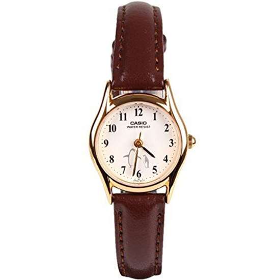Casio Penguin LTP-1094Q-7B6 LTP1094Q-7B6 LTP-1094Q-7B6RDF Ladies Leather Watch