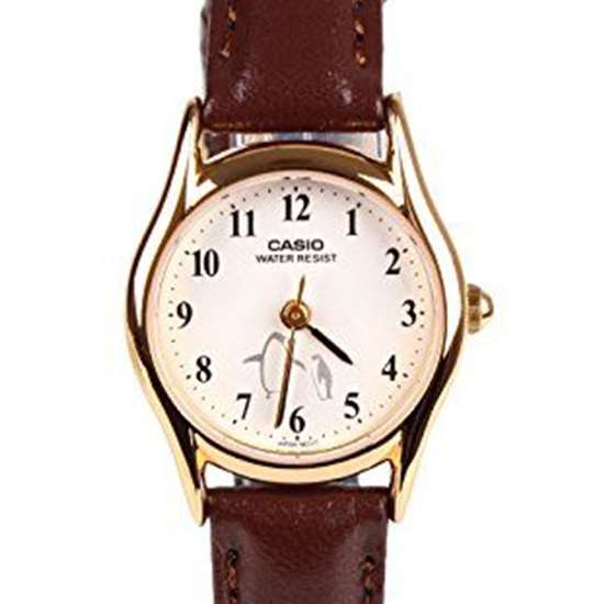 Casio Penguin LTP-1094Q-7B6 LTP1094Q-7B6 LTP-1094Q-7B6RDF Ladies Leather Watch