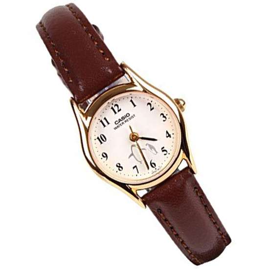 Casio Penguin LTP-1094Q-7B6 LTP1094Q-7B6 LTP-1094Q-7B6RDF Ladies Leather Watch