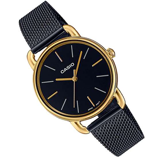 Casio Ladies LTP-E412MGB-1A LTPE412MGB-1A Black Dress Watch