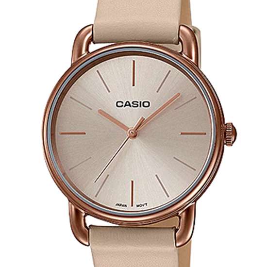 Casio Ladies LTP-E412RL-5A LTPE412RL-5A Leather Dress Watch