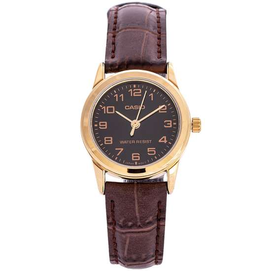 Casio Ladies Leather Casual Watch LTP-V001GL-1B LTPV001GL-1B