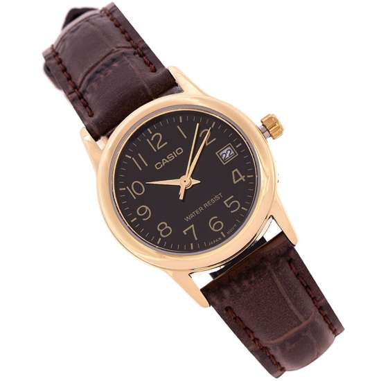 Casio LTP-V002GL-1B LTPV002GL-1B Ladies Leather Watch