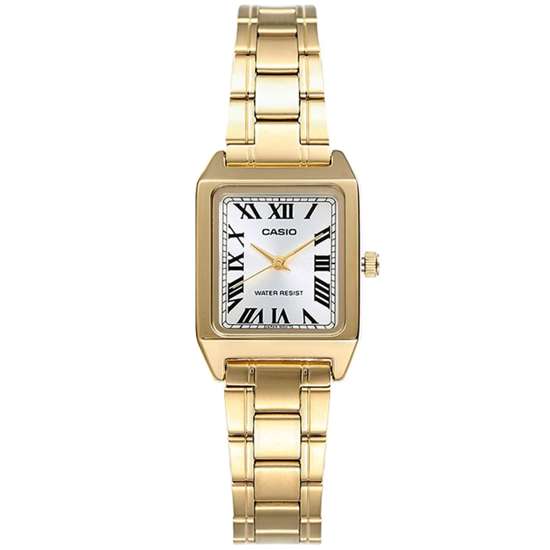 Casio Rectangular Womens Gold Watch LTP-V007G-9B LTPV007G-9B