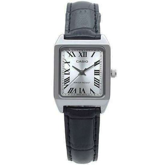 Casio LTP-V007L-7B1 LTPV007L-7B1 Leather Rectangle Watch