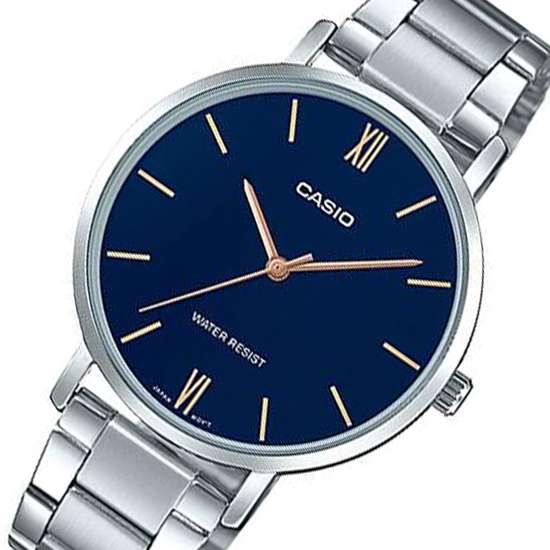 Casio Womens Quartz LTP-VT01D-2B LTPVT01D-2B Blue Dial Watch