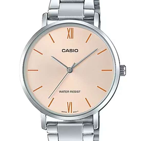 Casio Womens Quartz LTP-VT01D-4B LTPVT01D-4B Pink Dial Watch