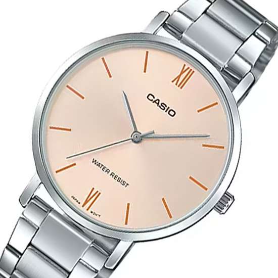 Casio Womens Quartz LTP-VT01D-4B LTPVT01D-4B Pink Dial Watch
