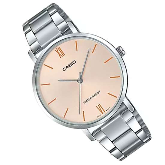 Casio Womens Quartz LTP-VT01D-4B LTPVT01D-4B Pink Dial Watch