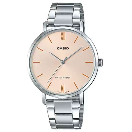 Casio Womens Quartz LTP-VT01D-4B LTPVT01D-4B Pink Dial Watch