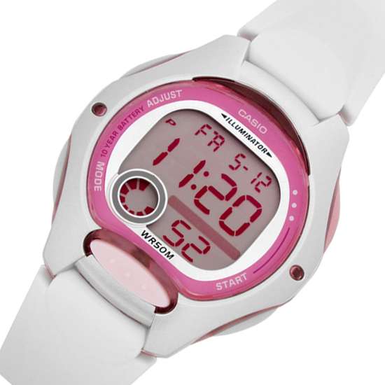 Casio LW-200-7AV LW200-7A Ladies Dual Time White Watch