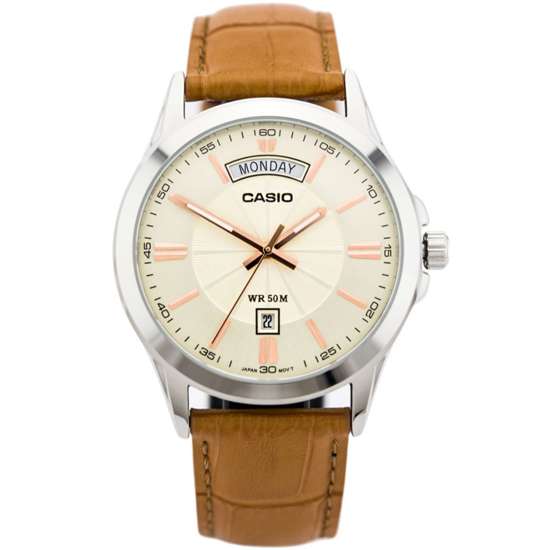 Casio MTP-1381L-9AV MTP1381L-9A Male Leather Watch