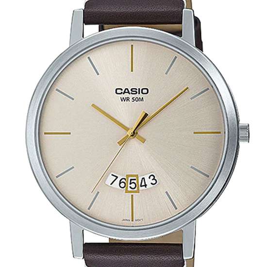 Casio Quartz MTP-B100L-9EV MTPB100L-9E Male Leather Watch