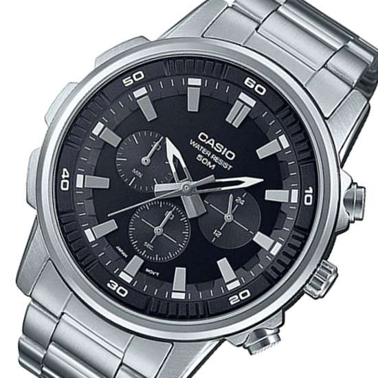 Casio Chronograph Classic Black Dial MTP-E505D-1A MTPE505D-1 Watch