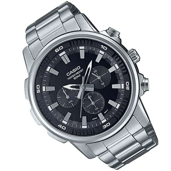 Casio Chronograph Classic Black Dial MTP-E505D-1A MTPE505D-1 Watch