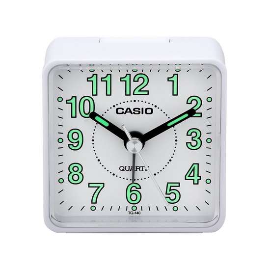Casio Quartz TQ-140-7DF TQ140-7D White Beeper Alarm Clock