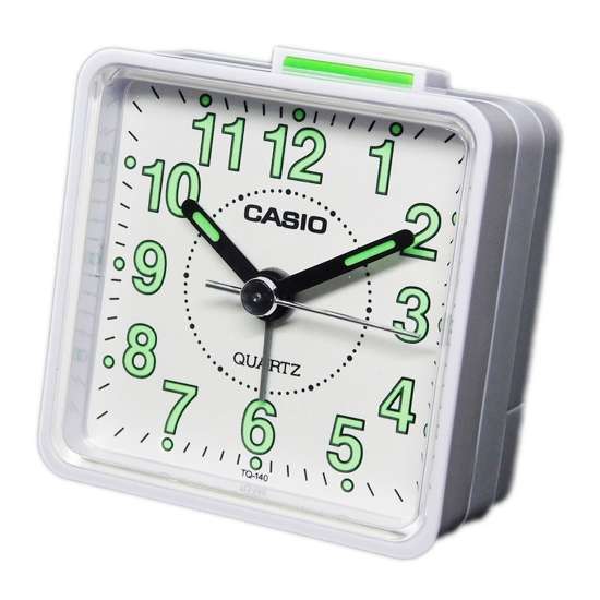 Casio Quartz TQ-140-7DF TQ140-7D White Beeper Alarm Clock