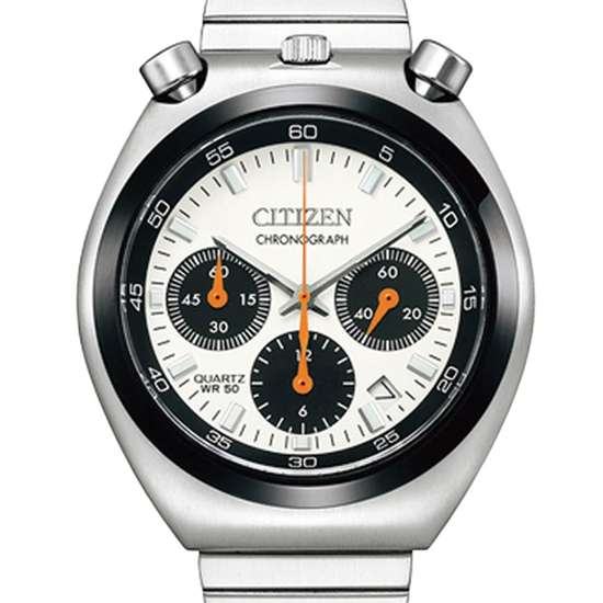 Citizen Bullhead Record Label Tsuno Chrono AN3660-81A White Dial Quartz Watch